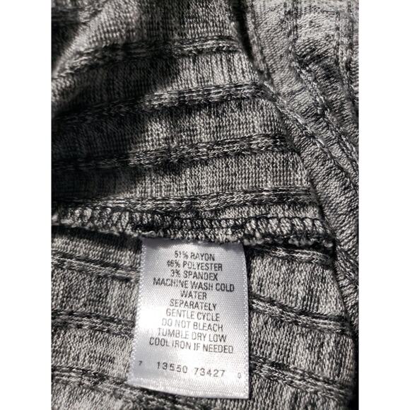 GNW Knit Skirt Women’s Size Small Heather Gray Pleated Elastic Waist Knee Length - Picture 5 of 7